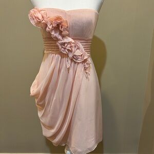 BCBG MaxAzria size 4 petal pink strapless party dress.